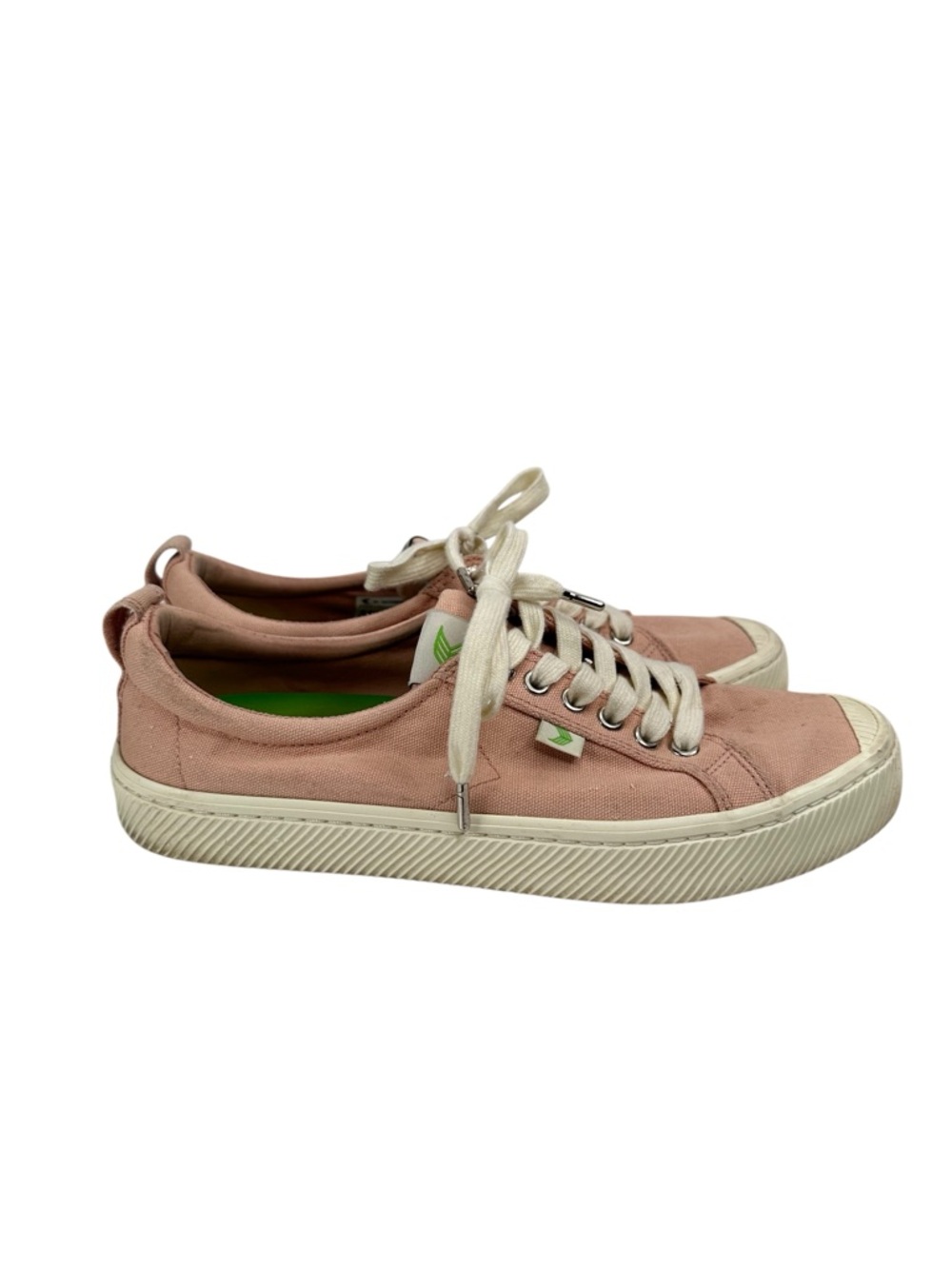 Cariuma OCA Rose Canvas Sneakers Pink Lace Up Sustainable Shoes Size 10